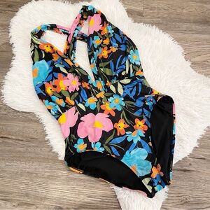 Swim RX Floral Twist One Piece Swimsuit Bathing Suit XL
